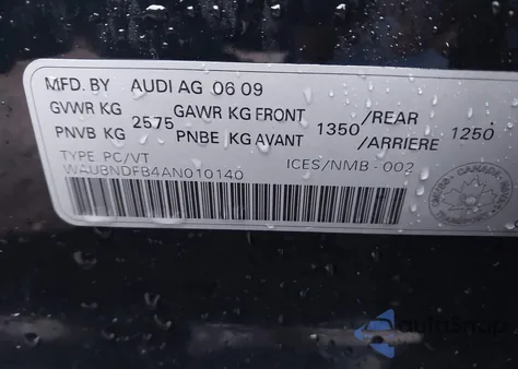 2010 Audi S6 Prestige z USA, uszkodzony, nr VIN WAUBNDFB4AN010140